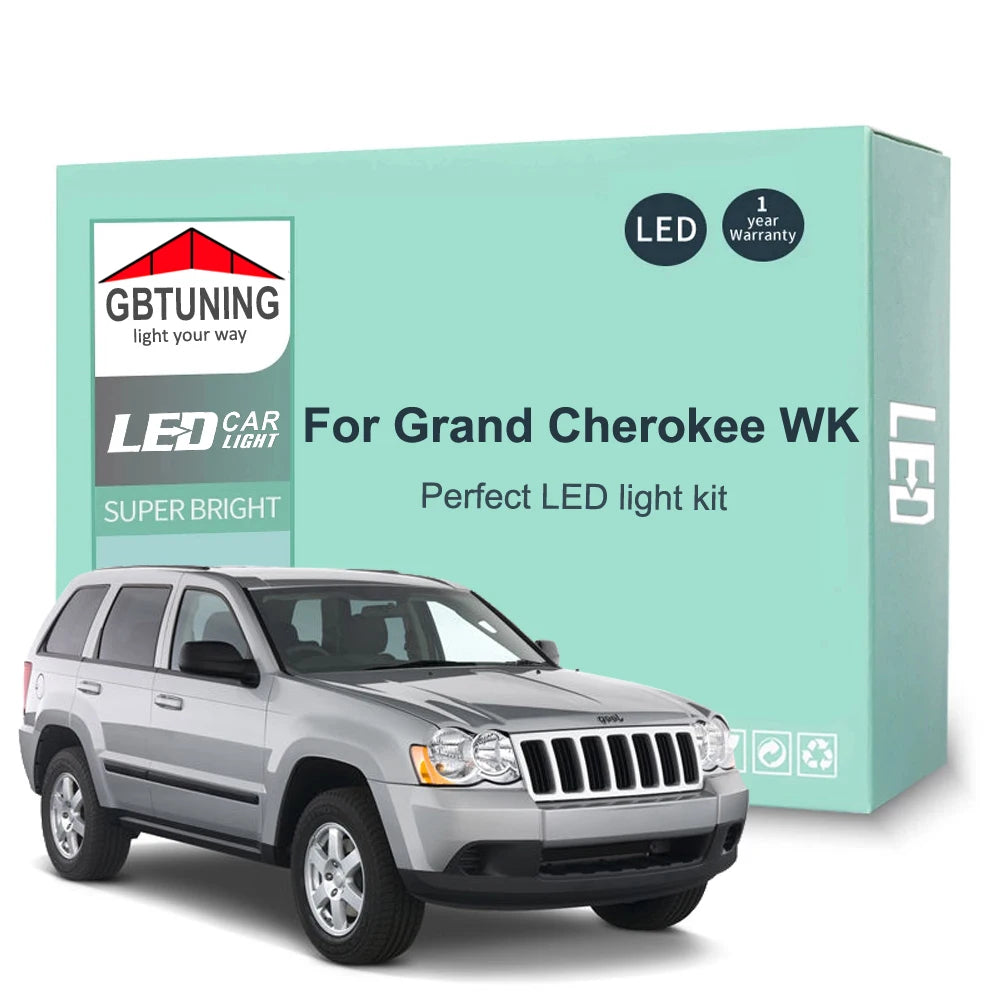 13-Piece LED Interior Light Kit for Jeep Grand Cherokee WK - Canbus Error-Free Bulbs | AUTOKITSHOP