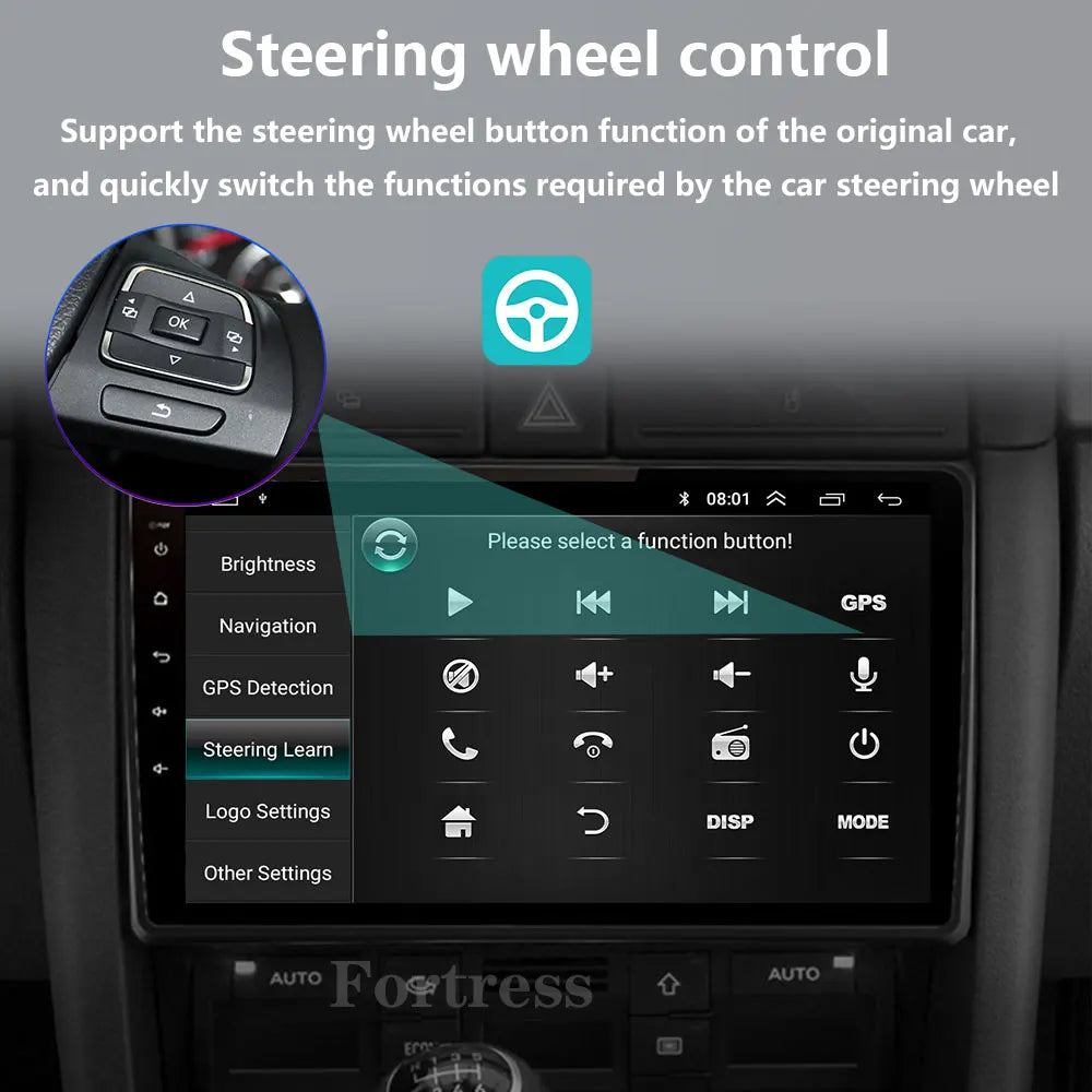 Android 16 For Audi A4 2000-2009 S4 B6 B7 RS4 Seat Exeo RS4 2 Din Car Radio Video Multimed
