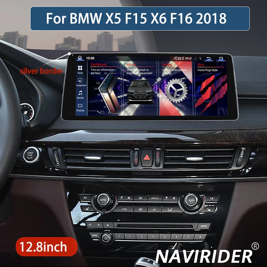 4G WIFI Navi BT Stereo Navirider Car Radio Carplay Screen For BMW X5 F15 X6 F16 2018 Andro