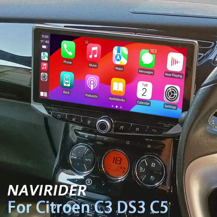 10.88inch Multimedia Auto Bluetooth GPS Qled Screen For Citroen C3 DS3 C5 2009-2016 Car Ra