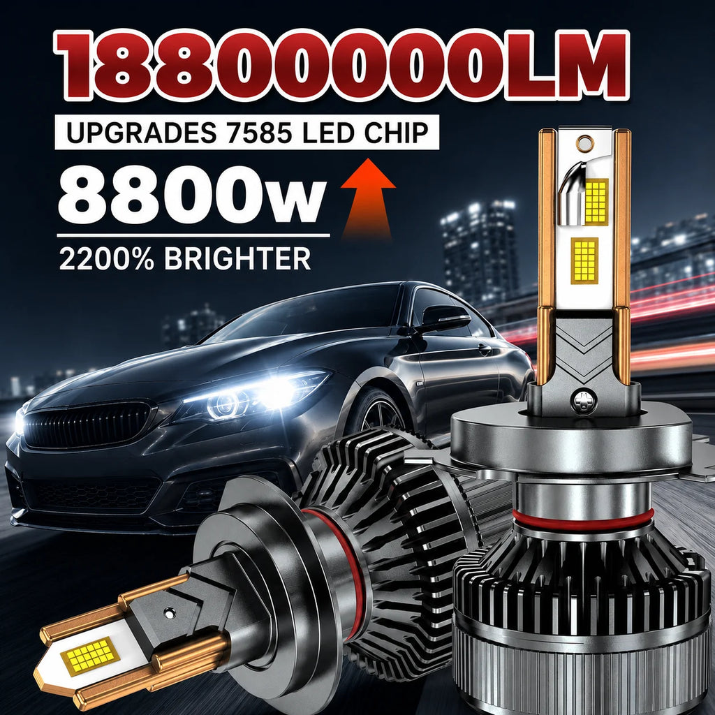 8800W Super Bright LED Headlight Bulbs H4 H7 H11 9005 9006 Car Headlamp Conversion Kit 758