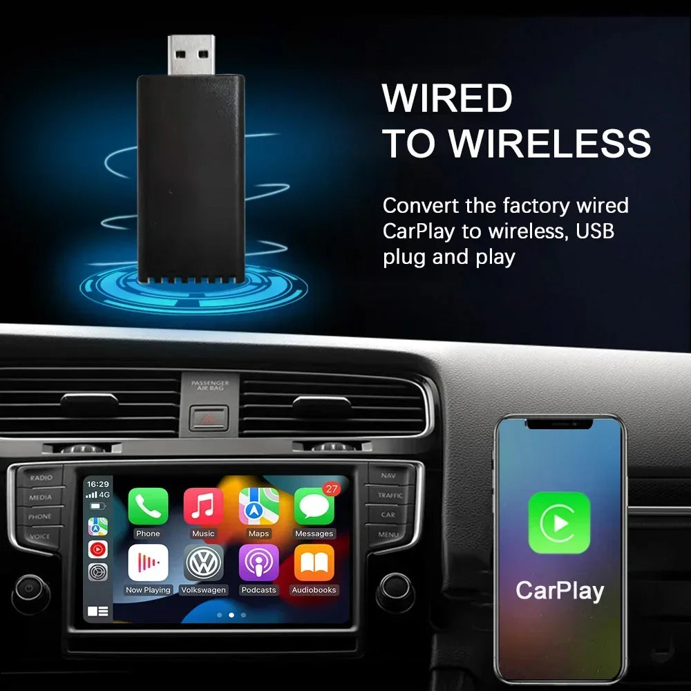 Plug and Play Wireless CarPlay Adapter For VW Volkswagen Golf Tiguan Lamando Lavida Polo U | AUTOKITSHOP