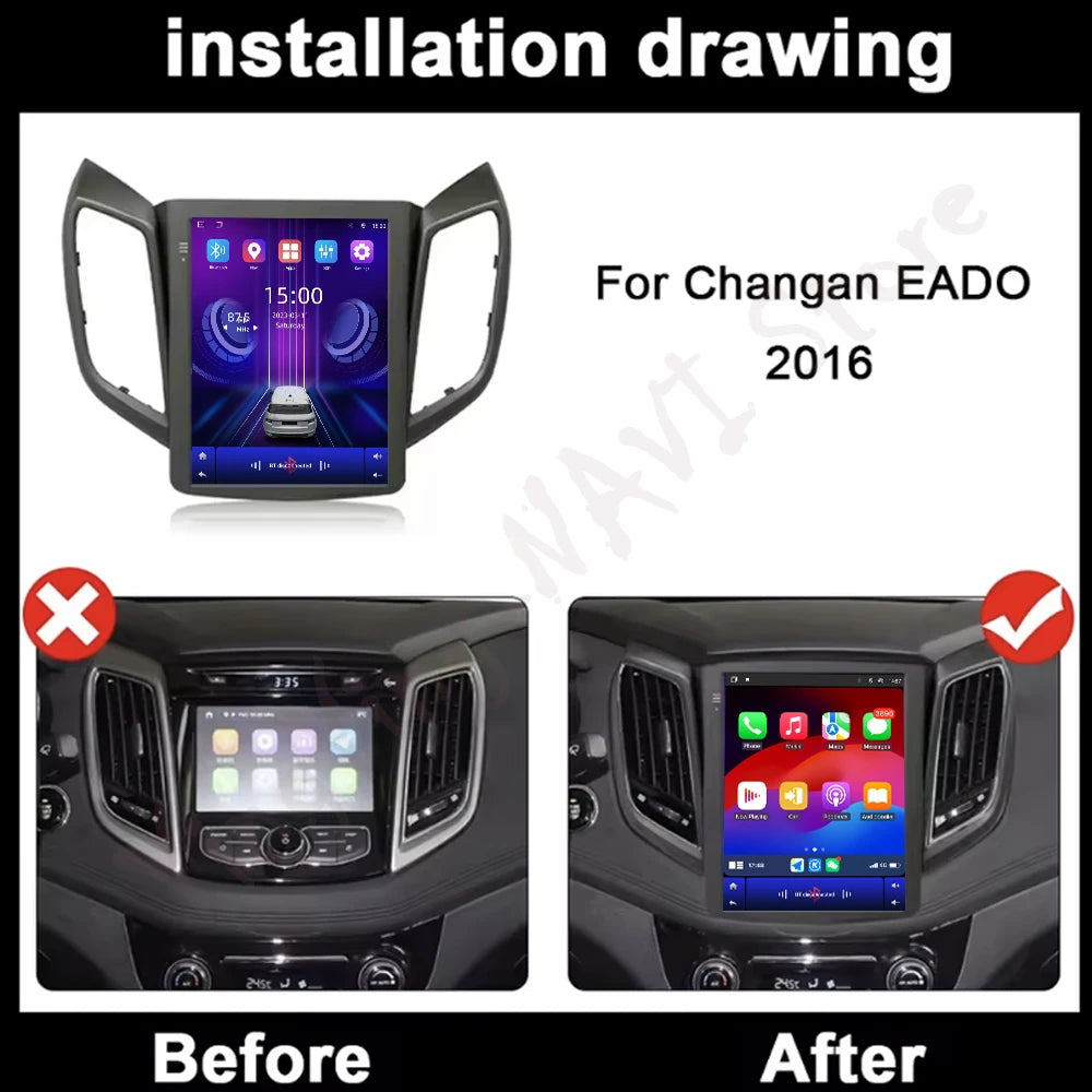 For Changan EADO 2016 9.7" Android 16 Car Multimedia Player GPS Carplay Auto Radio Stereo