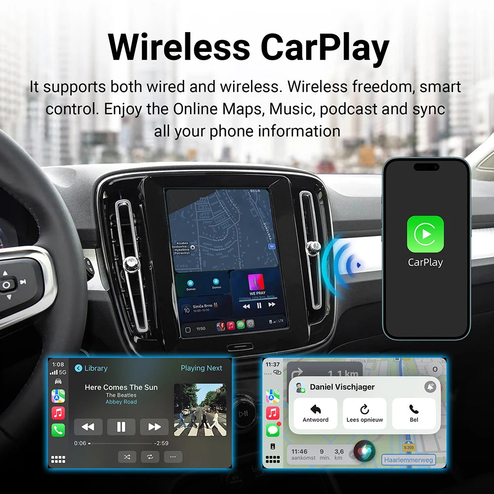 Wireless CarPlay Android Auto retrofit kit decoder box CarPlay Interface for Volvo V60 V90