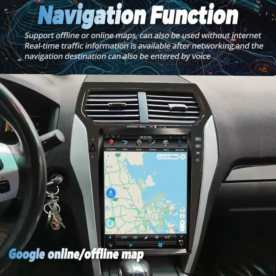 256GB For Ford Explorer 2011- 2019 Android Car Radio Vertical Screen Multimedia Player Car | AUTOKITSHOP