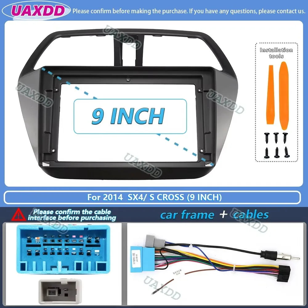For 2006-2013 Suzuki sx4 s cross Fiat sedici 9inch Car radio android stereo frame panel fa