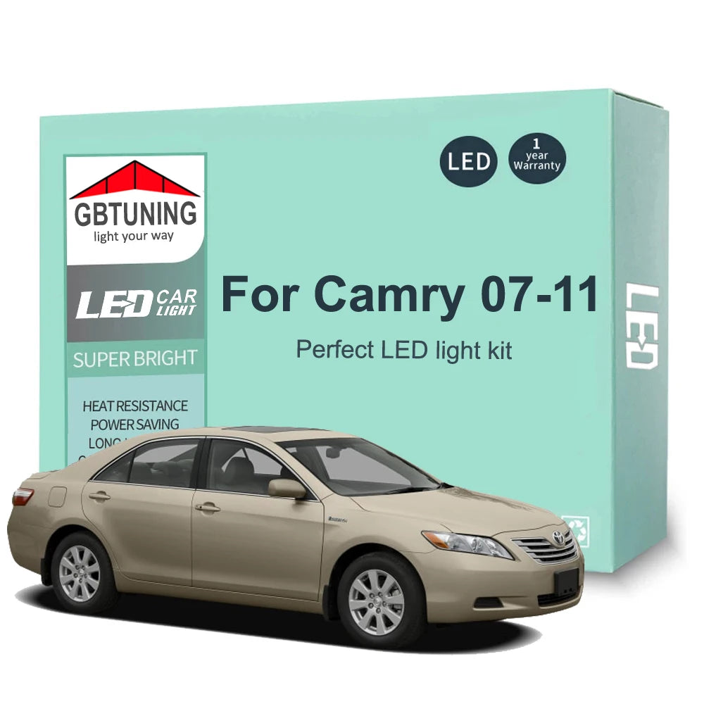 14-Piece LED Interior Light Kit for Toyota Camry XV40 - Canbus Error-Free Bulbs | AUTOKITSHOP