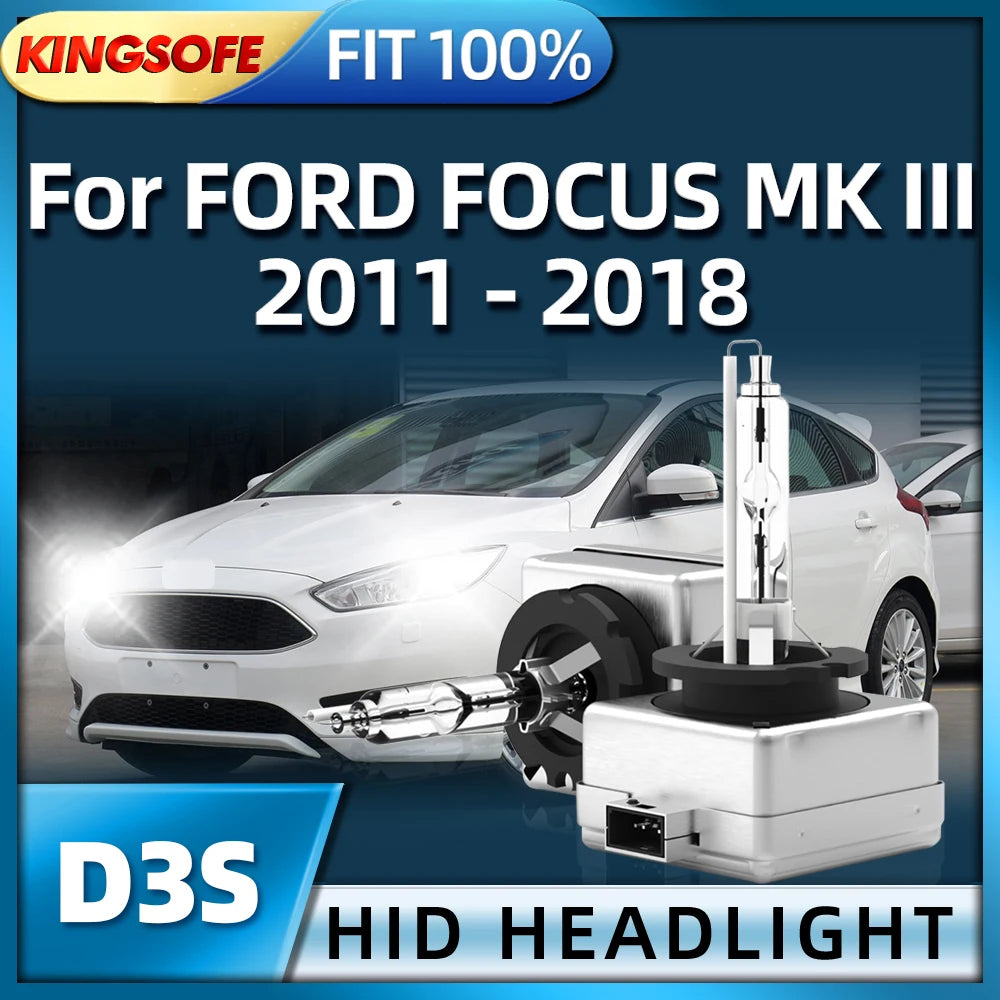 KINGSOFE 6000K HID Bulb D3S Xenon Headlight Lamp Car Headlamp For FORD FOCUS MK3 2011 2012