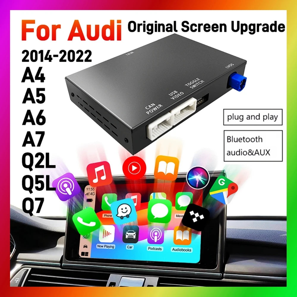 Wireless CarPlay For Audi A3/A4/A5/A6/A7/Q2L/Q5L/Q7 2014-2018 MIB MMI 3G Android Auto Mirr | AUTOKITSHOP