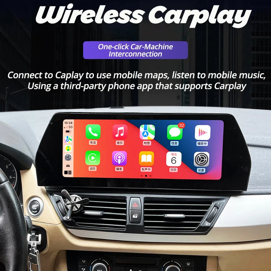 12.3" Android 15 For BMW 5 Series F10 F11 2011-2017 NBT CIC Carplay Screen Car Radio Stere