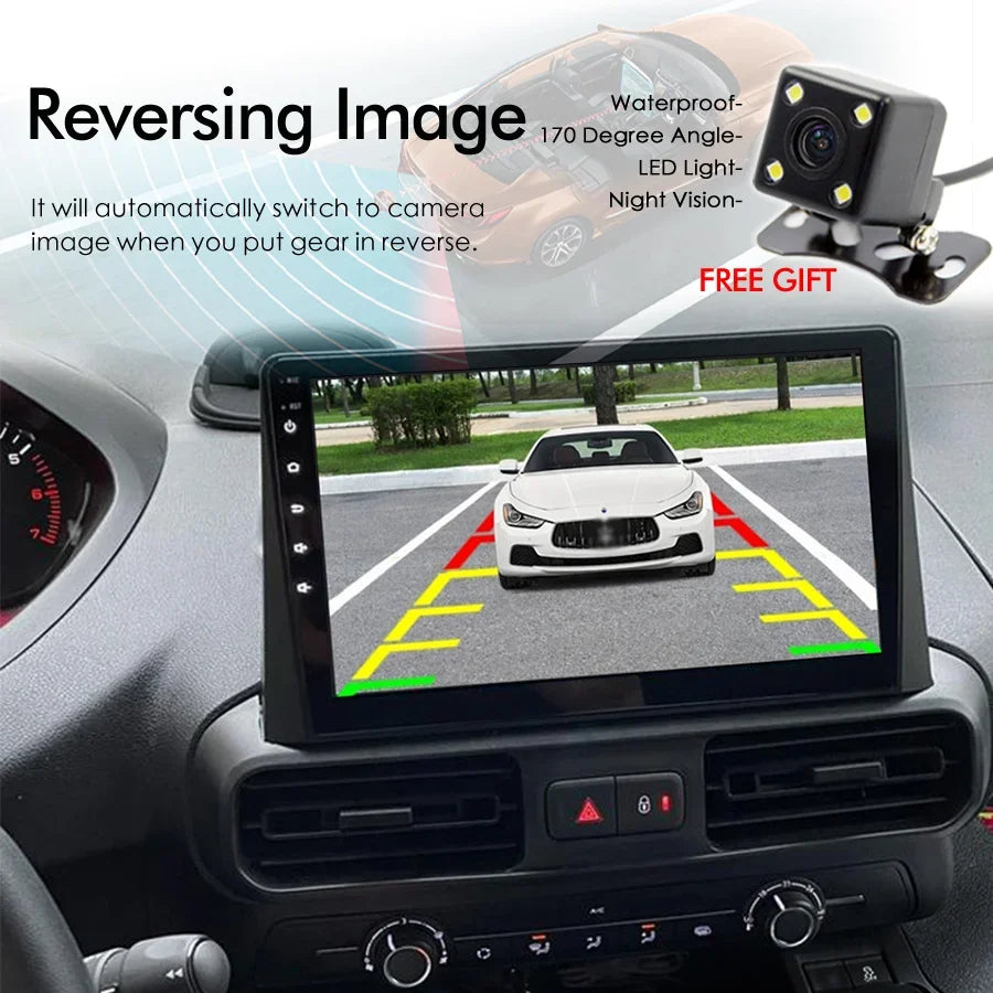 Auto Car Radio Android15 For Toyota Proace Citroen Berlingo Peugeot Partner Opel Combo 202