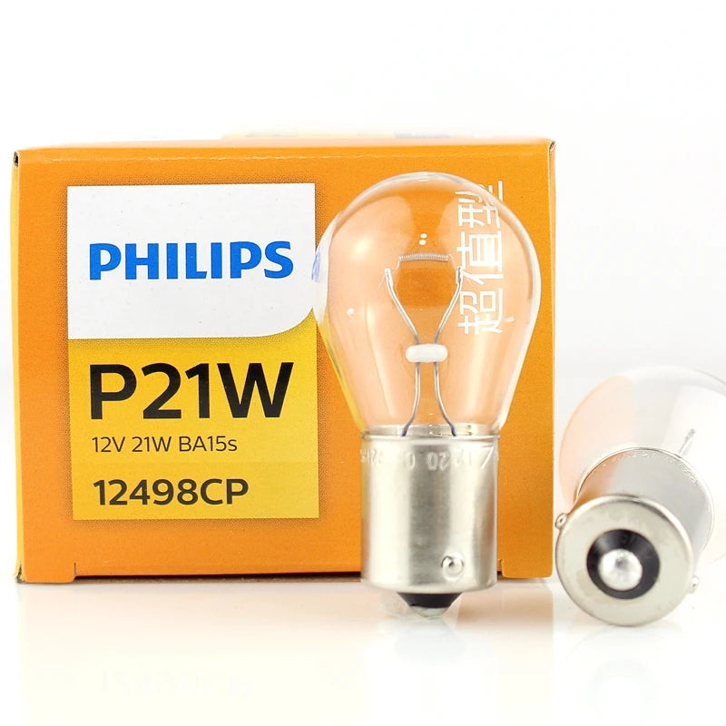 Philips P21W S25 BA15s 1156 Vision Turn Signal Lamps Original Car Fog Bulbs Standard Rever