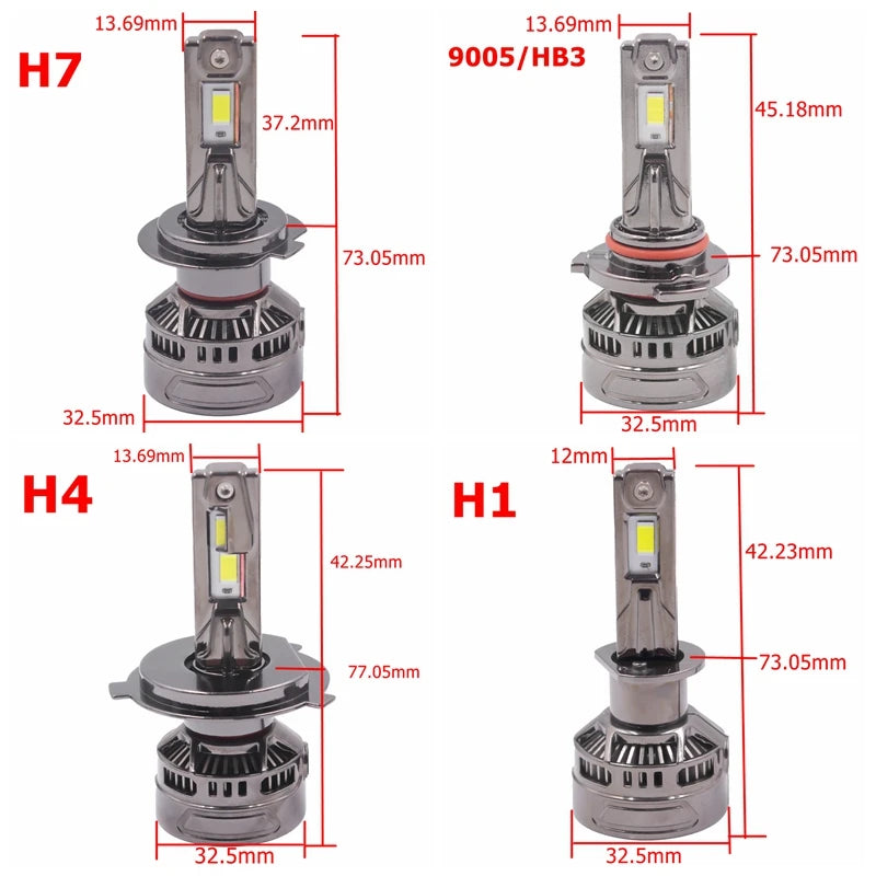 X5P 140W H7 LED Headlight Bulbs 14000LM H1 H8 H4 H7 H11 HB3 HB4 9005 9006 9012 Car LED Fog