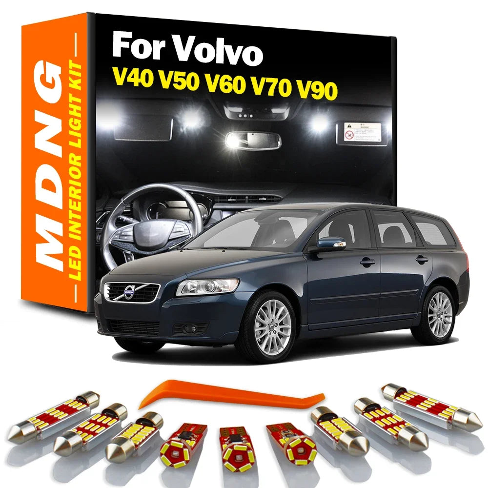 LED Interior Light Kit for Volvo V40 V50 V60 V70 V90 1995-2005 - Canbus Dome Map Door Trunk Bulbs | AUTOKITSHOP