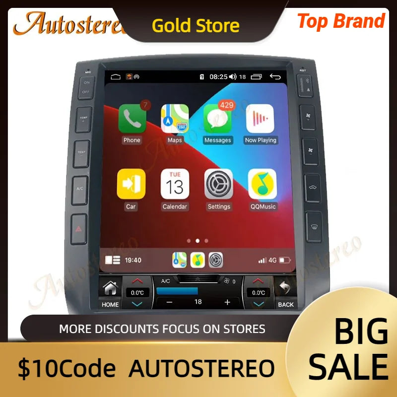 Carplay Android 13 For Toyota Tacoma 2005-2015 Tesla Screen Car Radio GPS Navigation Auto