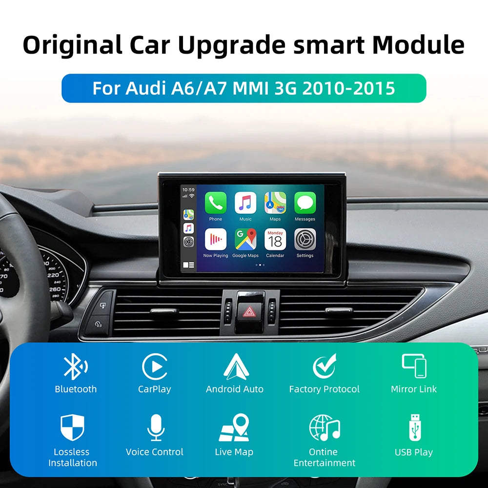 ANYFAR Wireless CarPlay For Audi A6 A7 2010-2015 Android Auto Mirror Link AirPlay Reverse  | AUTOKITSHOP