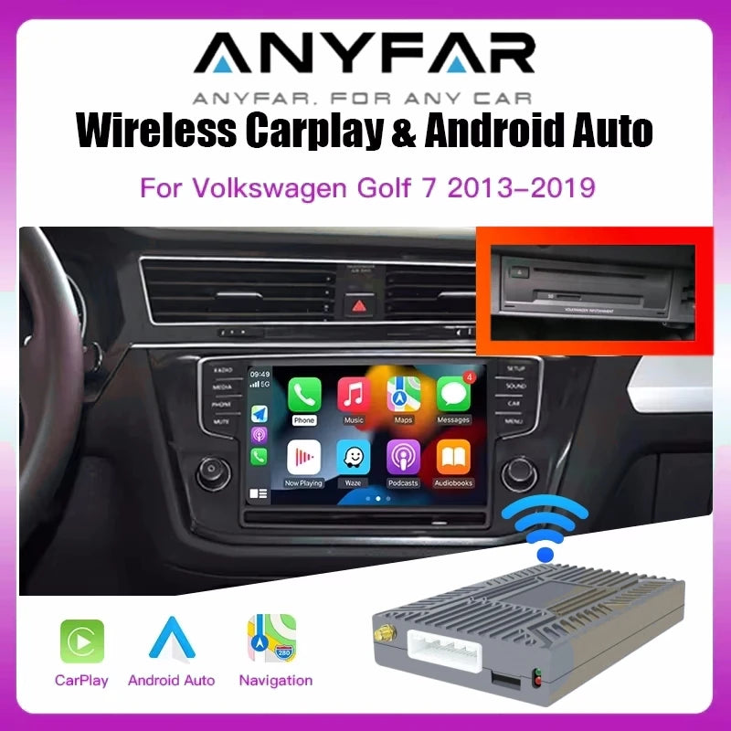 ANYFAR Wireless Carplay Android Auto For Volkswagen Golf 7 With MIBI System Multimedia Acc | AUTOKITSHOP