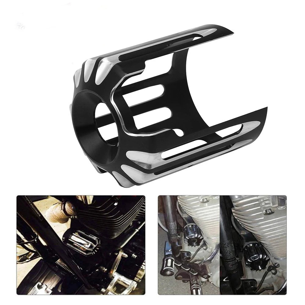 Motorcycle CNC Oil Filter Cover Cap Trim For Harley Touring Electra Road Glide - Automotive LED Light