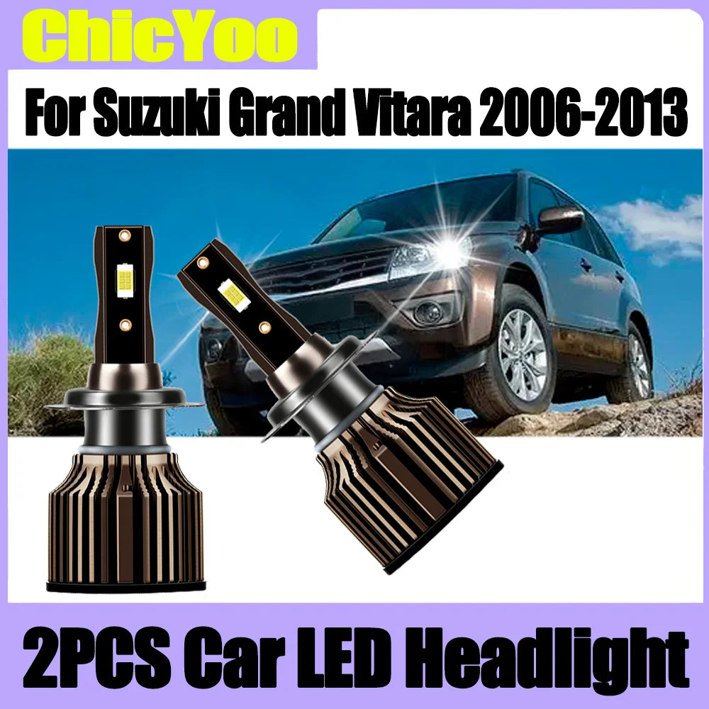 2X Low Beam LED Headlight 3570 CSP Chip 20000LM 120W High Power Car Turbo Light 6500K Whit