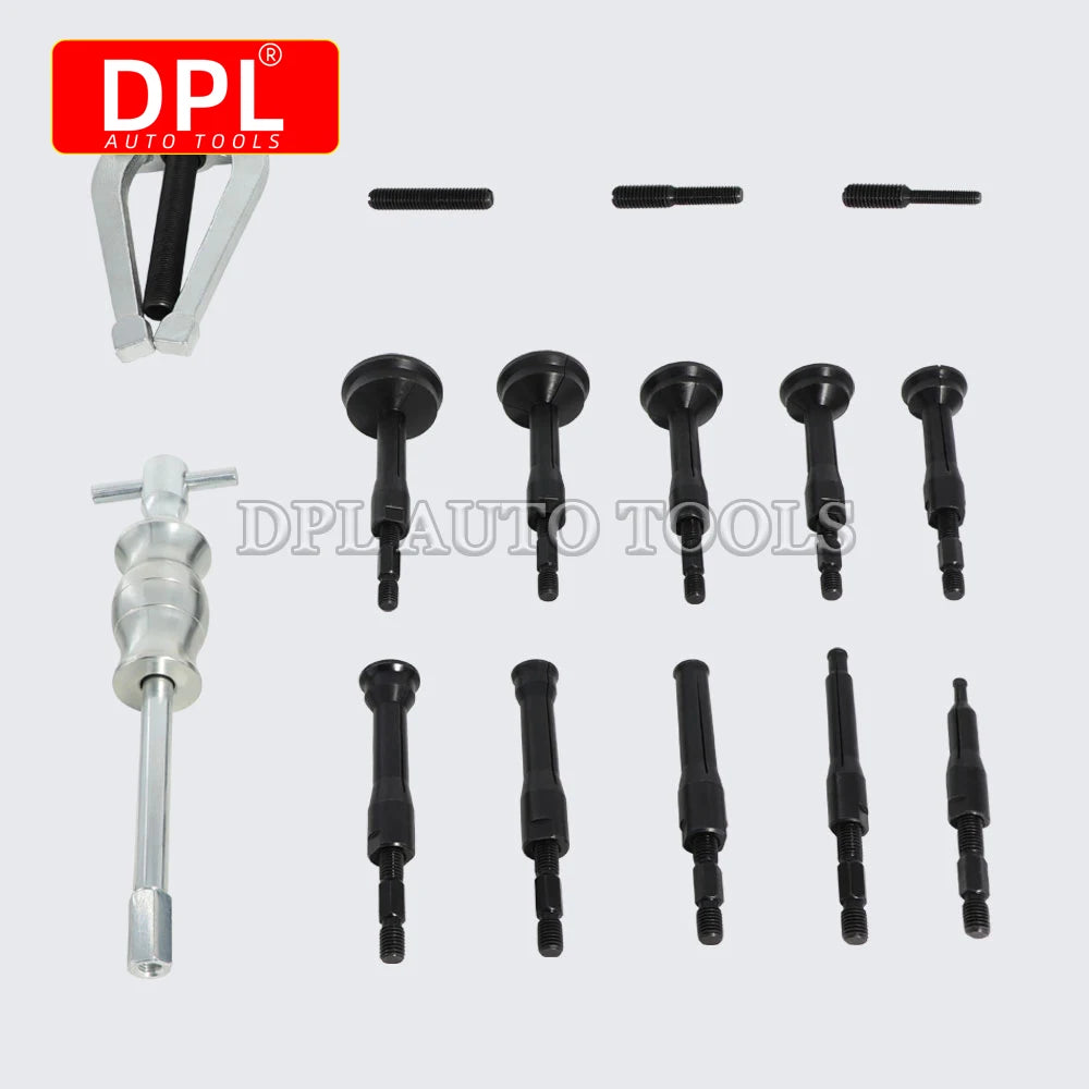 Blind Hole Bearing Puller Set 16in1 Inner Bearing Race Seal Puller Extractor Kit Slide Hammer In - Automotive LED Light