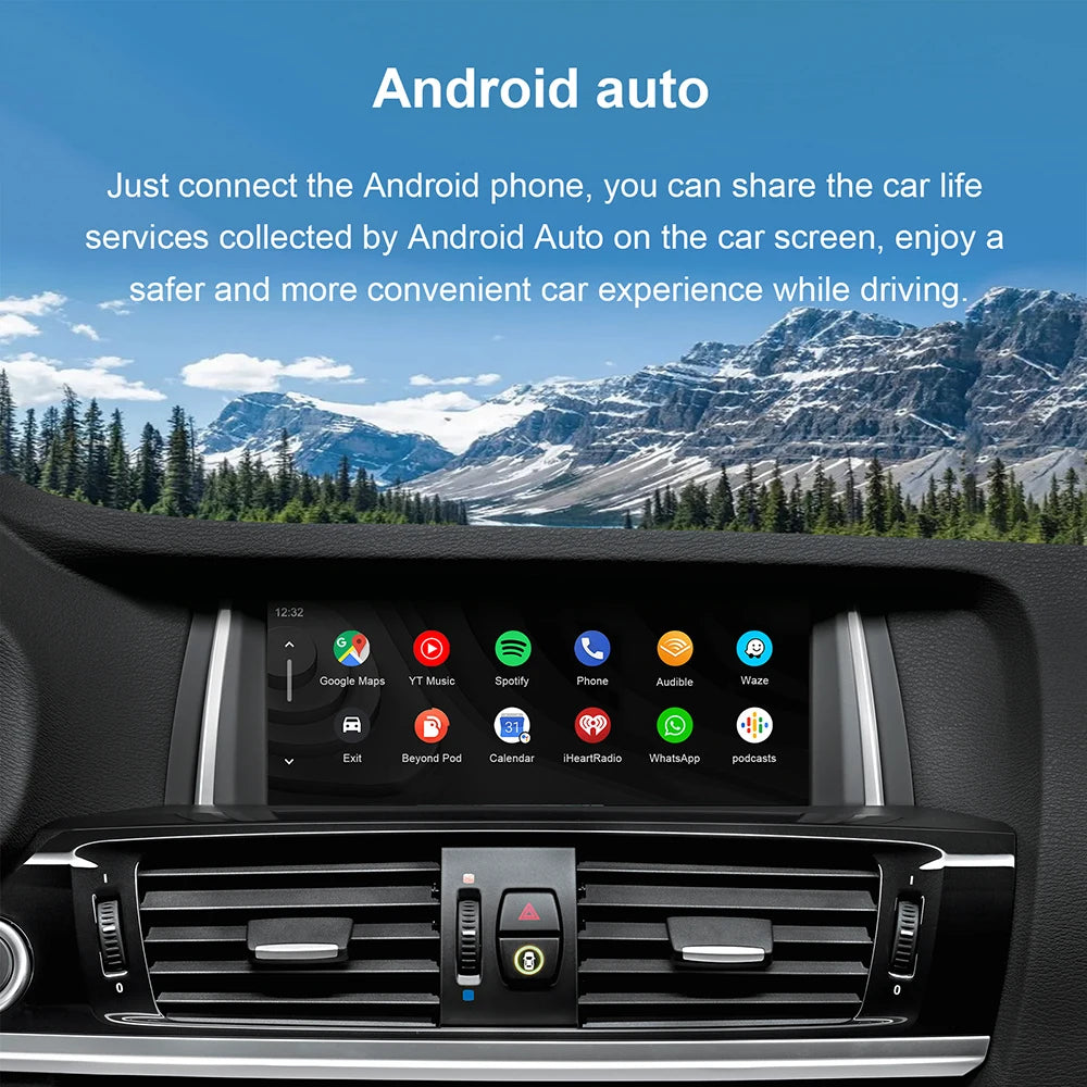 Wireless Carplay Android Decoder for BMW CIC System NBT ID4 System Support Android Auto Mi