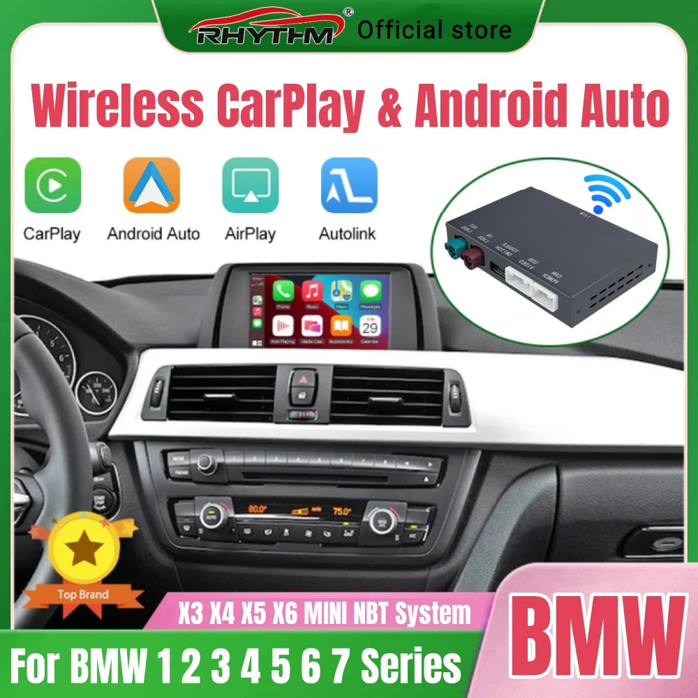 Wireless CarPlay Android Auto Interface Decoder Box For BMW 5 6 7 Series F01 F02 2013-2015 | AUTOKITSHOP