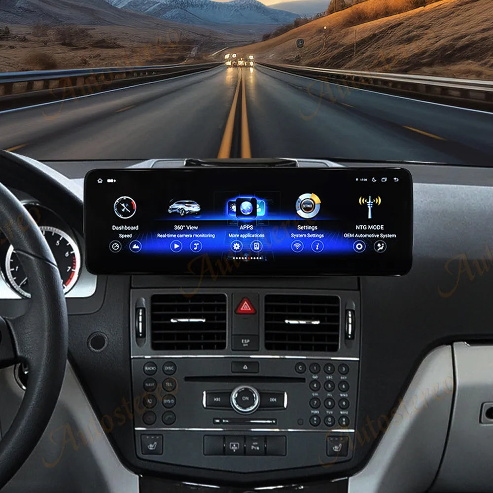 14.9 Inch Android 14 Carplay For Mercedes Benz C Class W204 2008-2010 Car GPS Navigation M