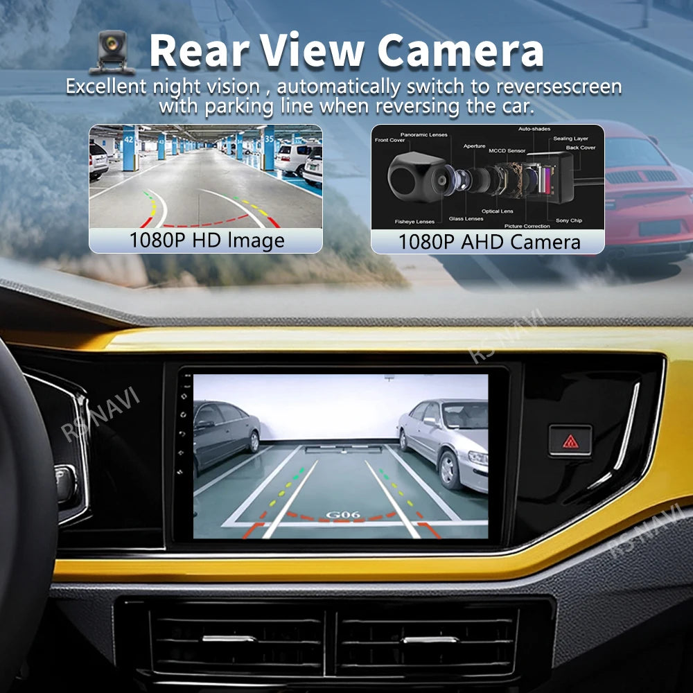 Android 16 Carplay Auto Car Radio For Volkswagen VW T-Cross MQB 2018 2019 2020 GPS Multime