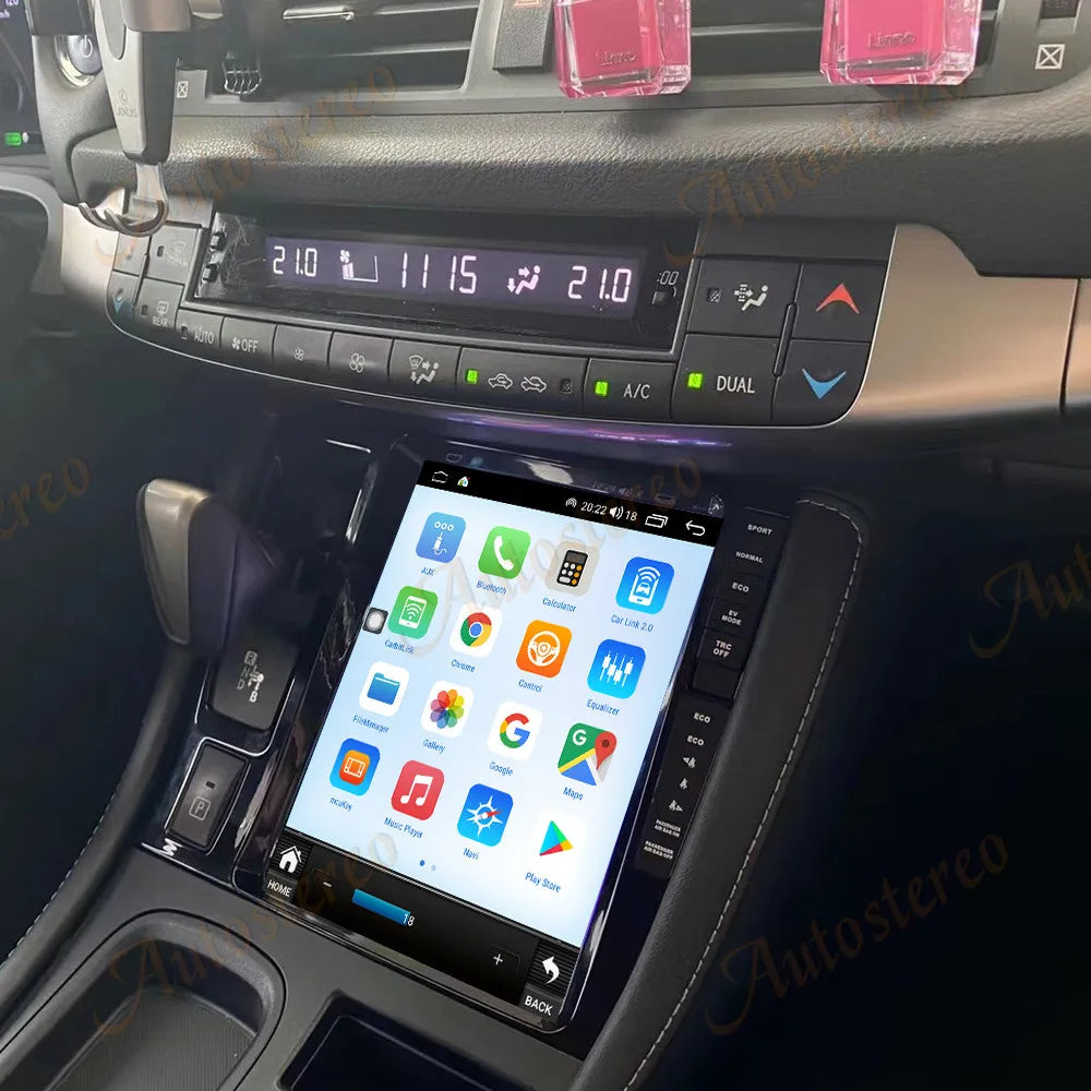 9'' 8+256GB Android 12 For Lexus CT200 CT200H CT 2011-2022 Car Tesla Radio Multimedia Play