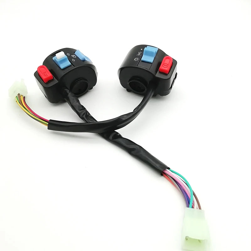1 Pair 7/8" Motorcycle Scooter Handlebar Multi-Functions ON OFF Switch Controller