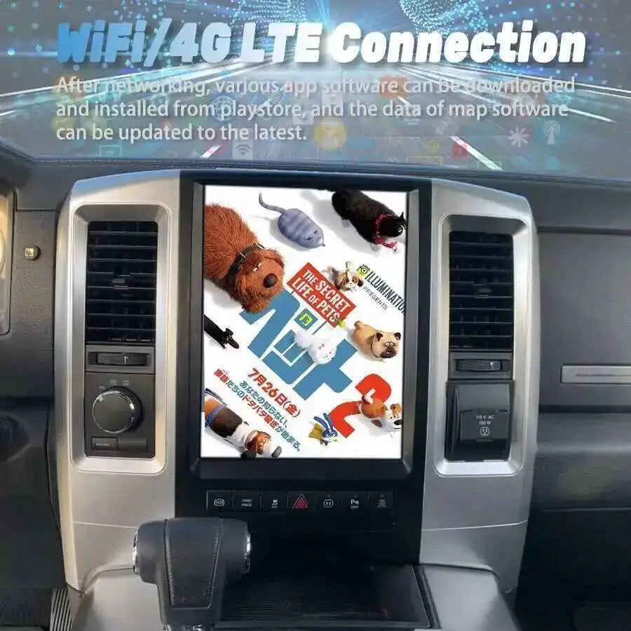 256GB Car Multimedia Player For Dodge RAM 1500 2500 2008 2009 2010 2011- 2019 Android13 Ca | AUTOKITSHOP