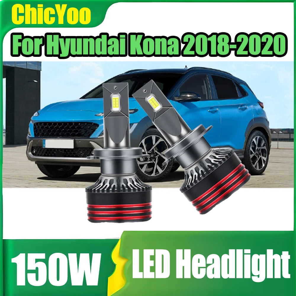 H7 LED Car Headlights 150W Auto Headlamps Bulbs 30000LM 6000K White Plug and Play 12V 24V