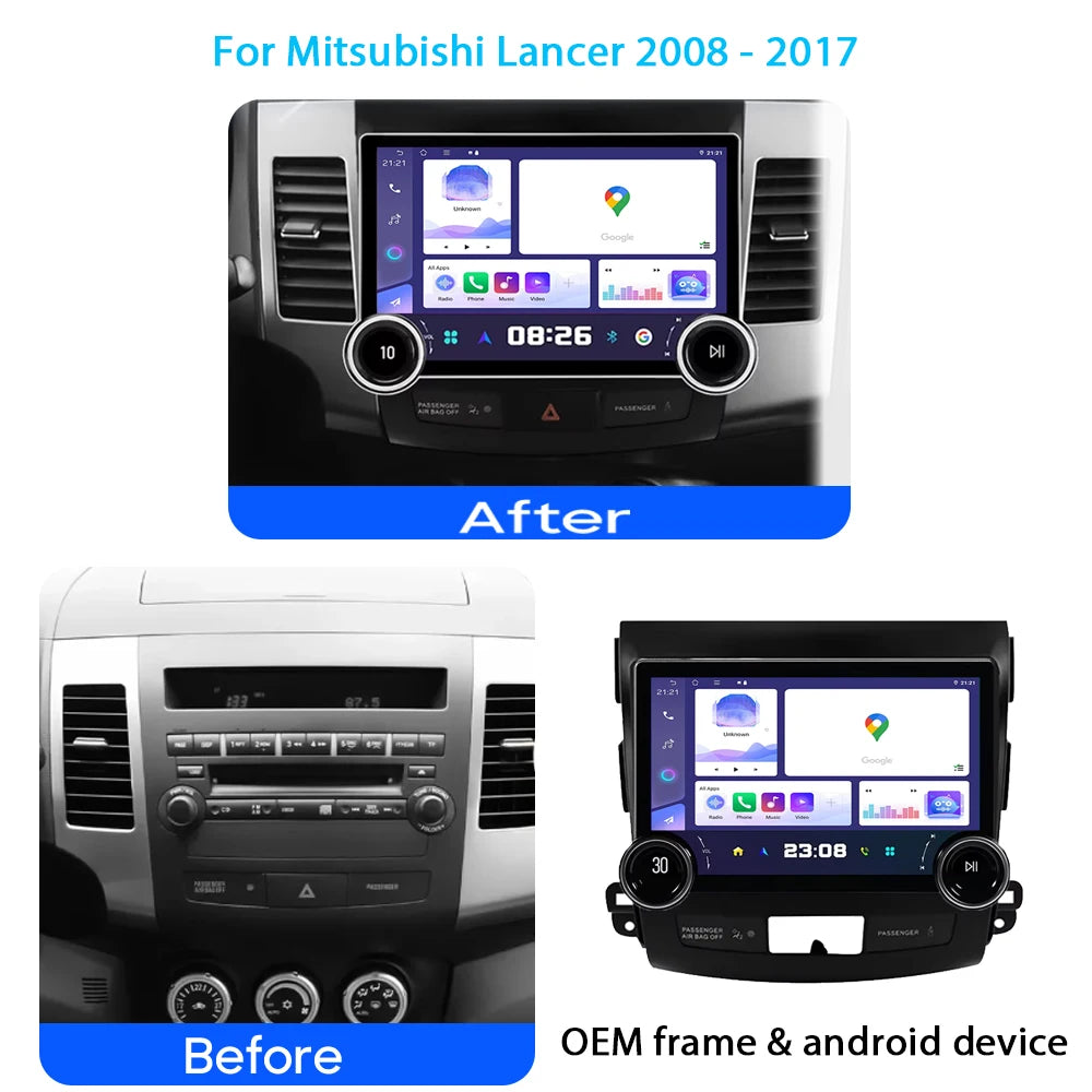 Android 15 Car Radio Stereo For Mitsubishi Outlander 2 2005 - 2012 Multimedia Video Player
