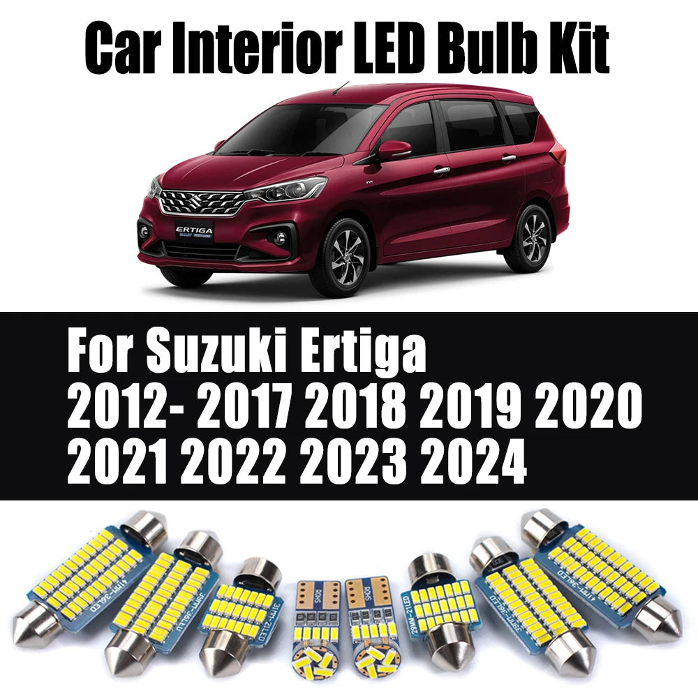 LED Interior Light Kit for Suzuki Ertiga 2012- 2018 - Canbus Dome Map Door Trunk Bulbs | AUTOKITSHOP