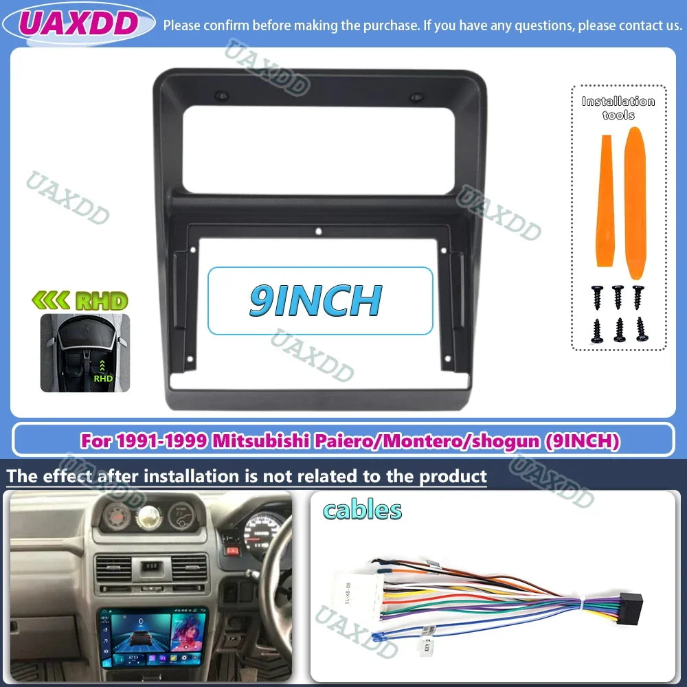 9 Inch Car Frame Fascia Adapter Android CD MP5 Radio Dash Fitting Panel Kit For Mitsubishi