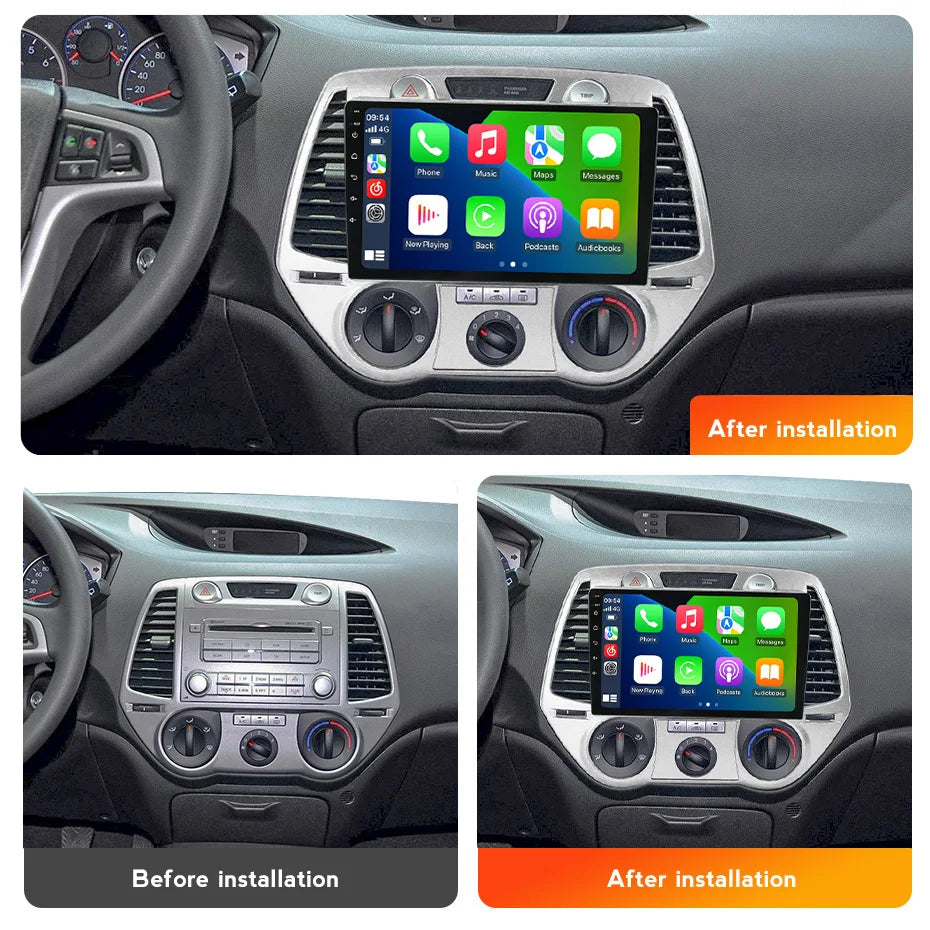 IPS touch screen 9inch Car Radio For Hyundai i20 2008-2012 Carplay GPS Navigation Intellig