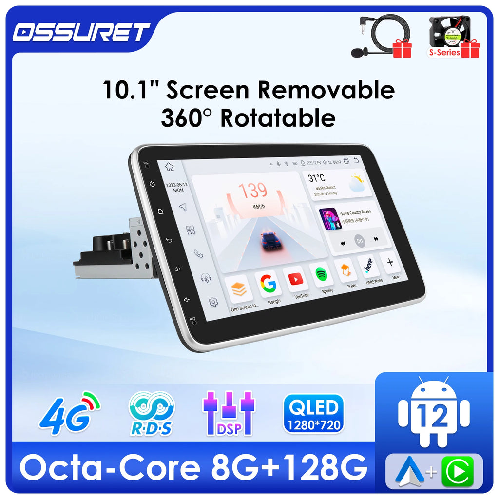 10.1"1 DIN Android Autoradio Car Radio GPS for Universal Car Stereo Video Multimedia Playe