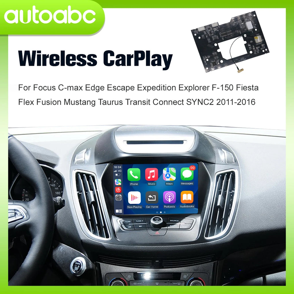 Wireless Carplay For Ford Sync2 2011-2016 Explorer Focus Fiesta C-max Edge F150 Fusion Tau