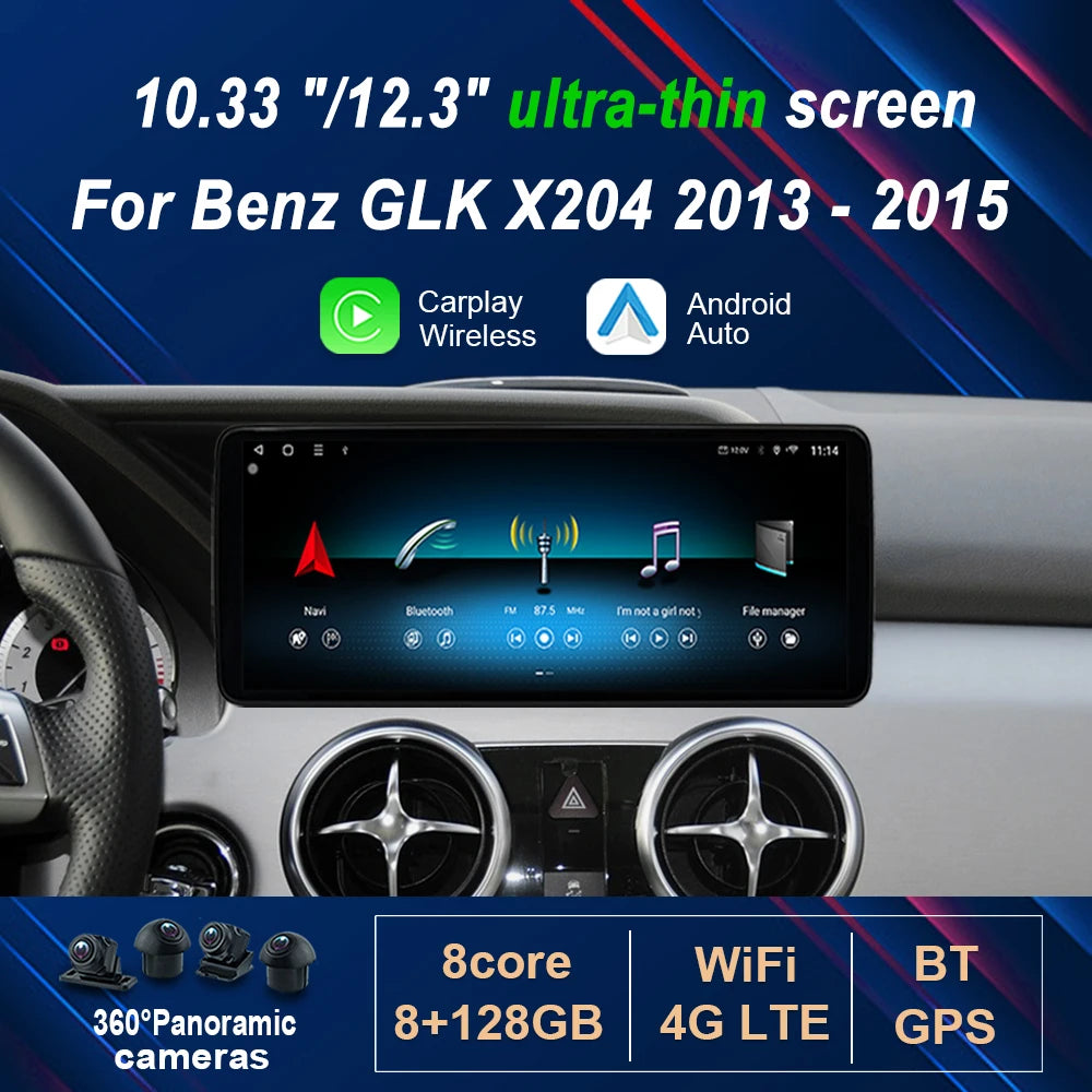 Android 14 for Mercedes Benz GLK X204 2013 - 2015 Car Radio Video Multimedia Player Wirele