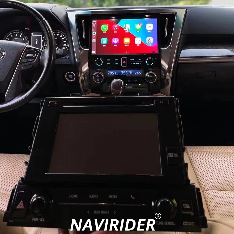 2000*1200 Car GPS Head Unit Multimedia Video Player Carplay For Toyota Alphard 30 Vellfire