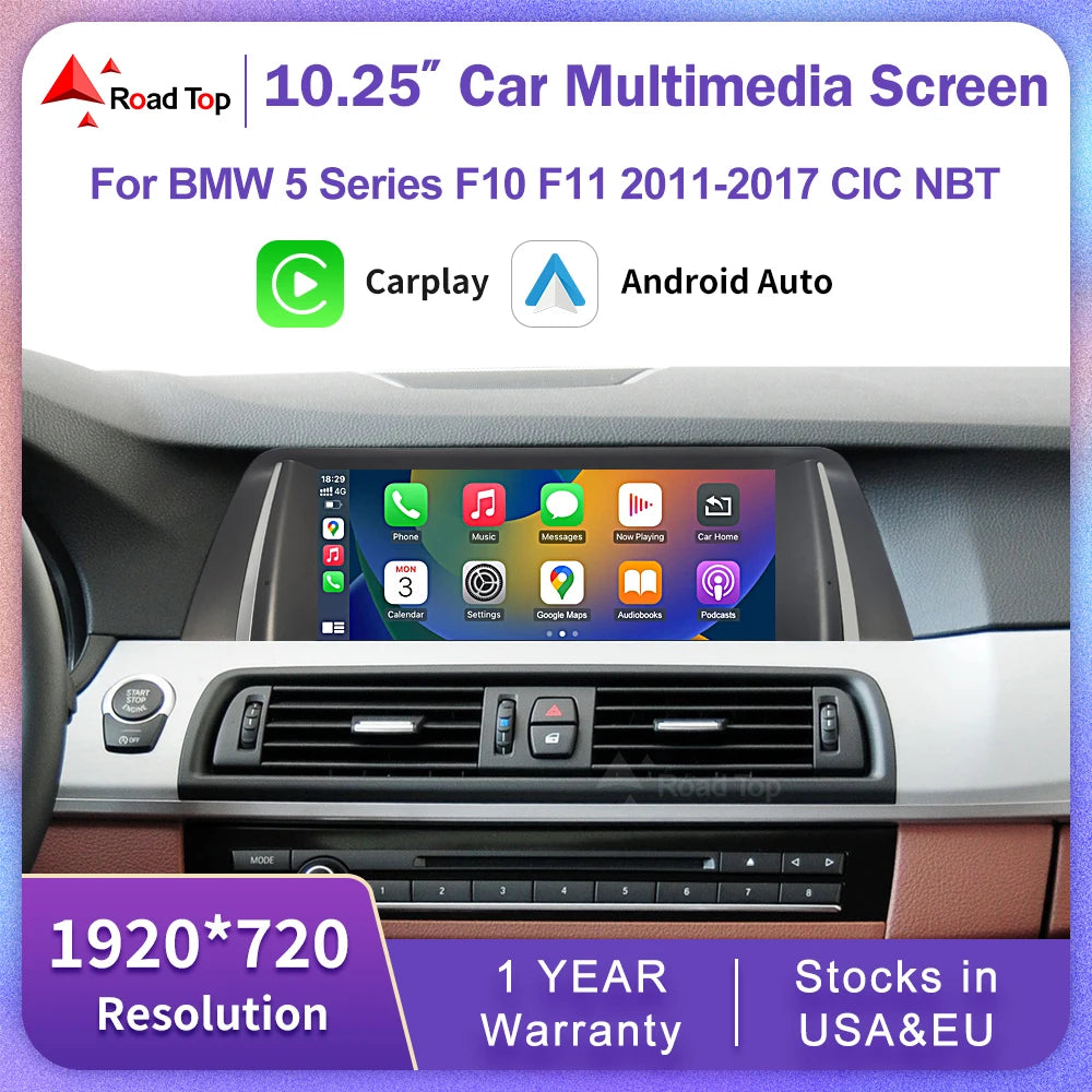 1920*720 Multimedia Car Radio Screen For BMW 5 Series F10 F11 CIC NBT System 2011-2017 Wir | AUTOKITSHOP