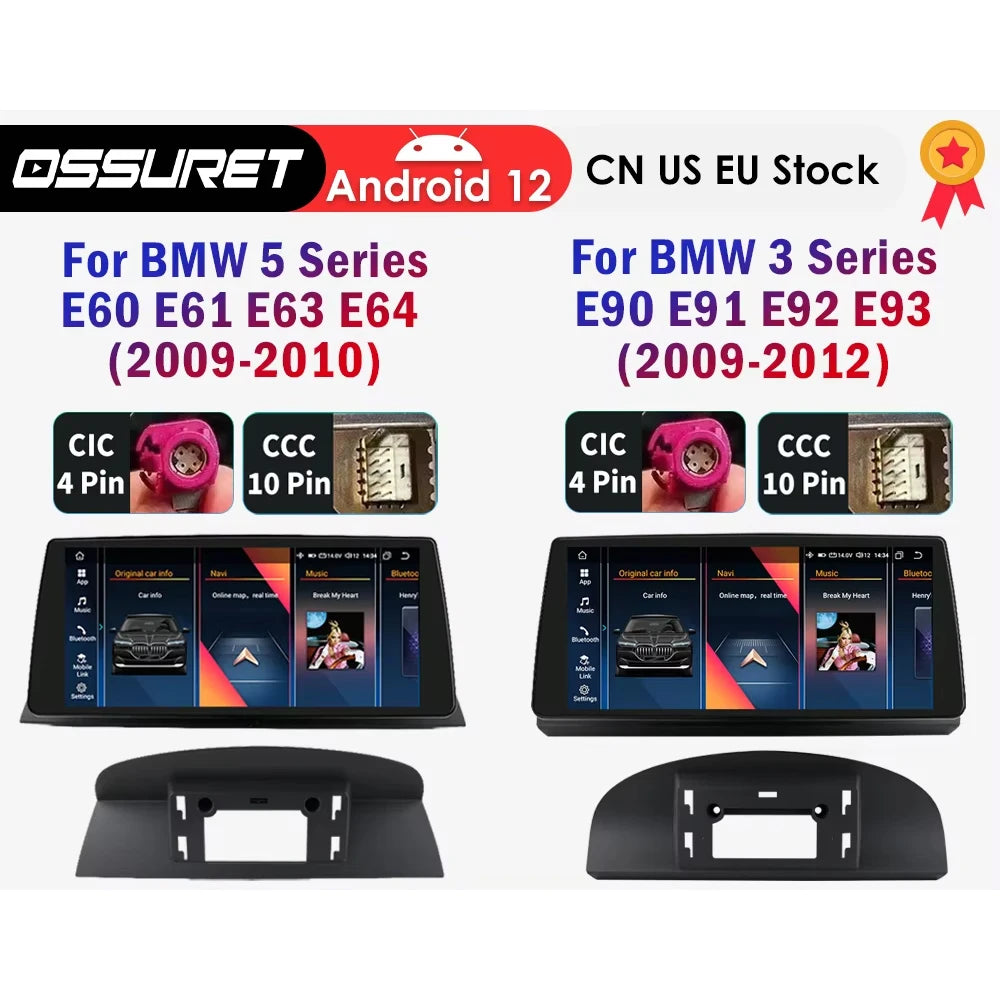 10.33' Android Car Radio For BMW 5 Series E60 E61 E63 E64 E90 E91 E92 E93 CCC CIC Multimed