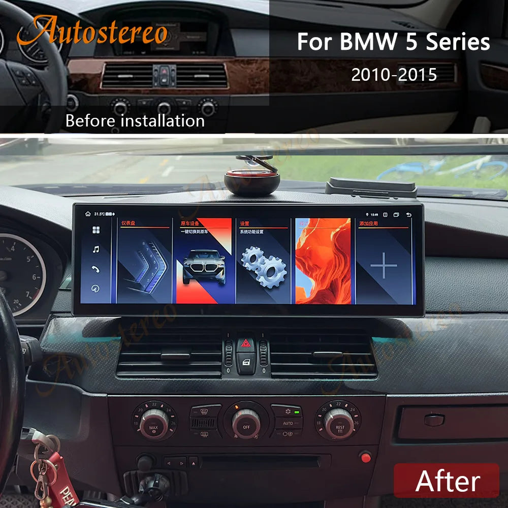 ID8 14.9 Inch Android 13 Carplay For BMW 5 Series E60 2002-2008 Car Multimedia Player GPS