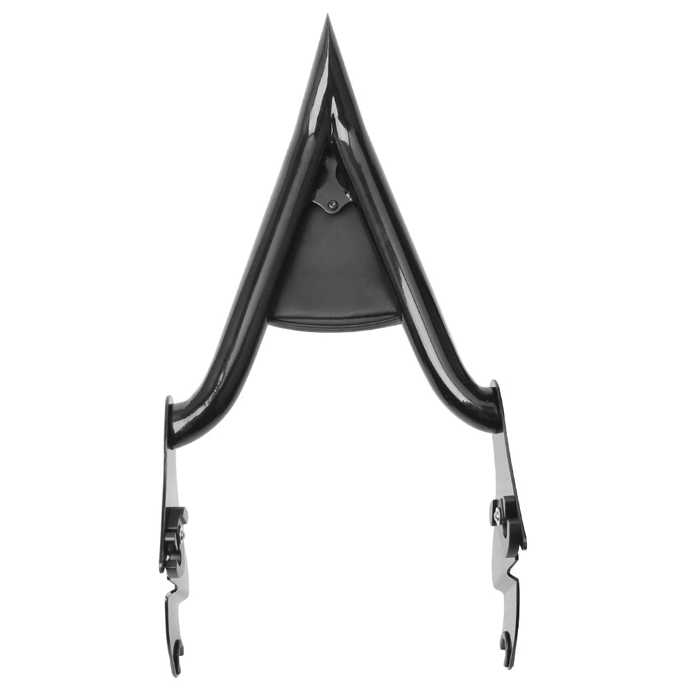Black Detachable Rear Passenger Sissy Bar Backrest Comfort Support For Harley Touring Road King  - Automotive LED Light