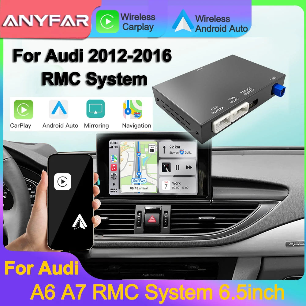 Wireless CarPlay Android Auto Interface for Audi RMC A6 A7 2012-2018 Mirror Link AirPlay N