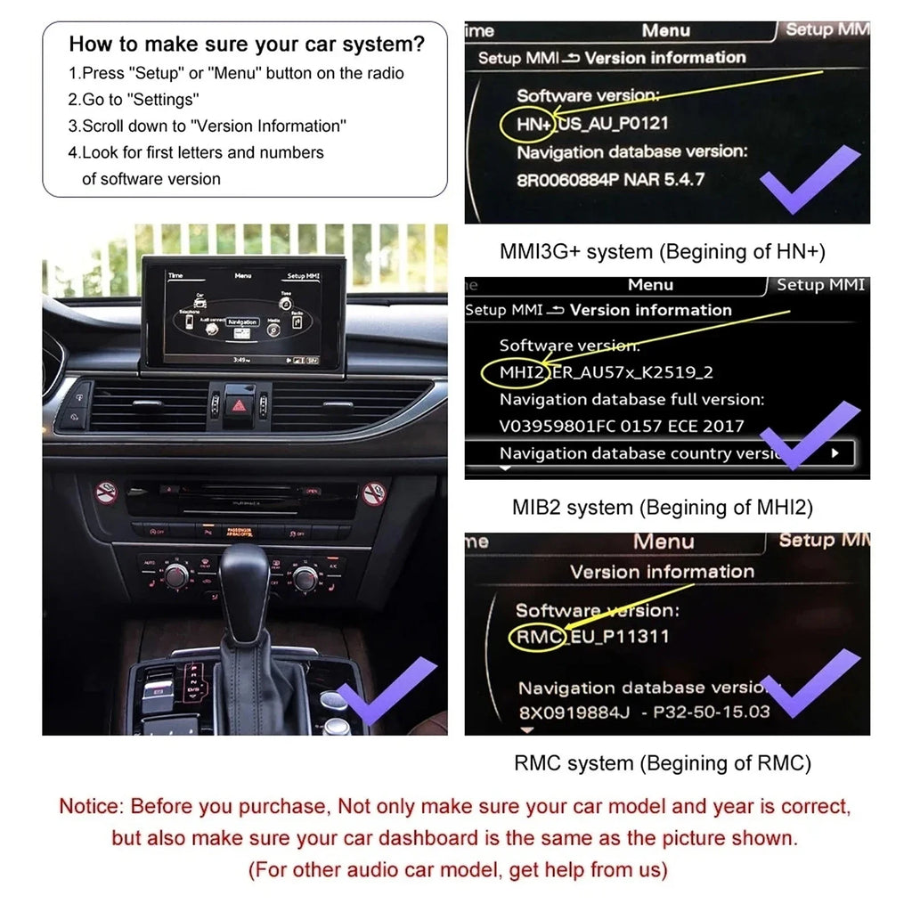 carabc Wireless CarPlay Android Auto Module For Audi A6 A7 2012-2018 Supports Bluetooth au | AUTOKITSHOP