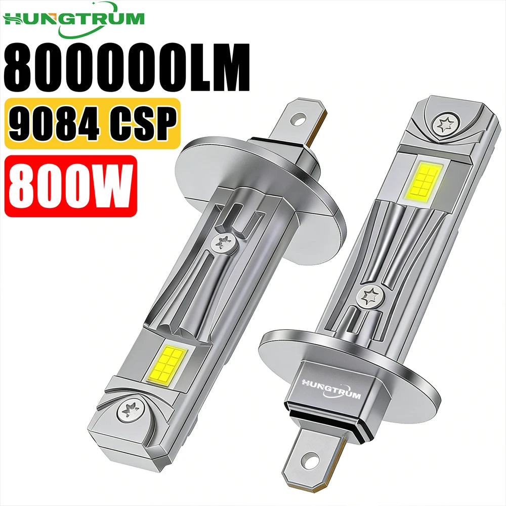 Super Bright H1 LED Headlight Fanless Plug And Play Wireless Automobile Lights 800000LM CA