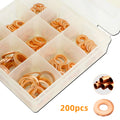 Copper Gasket Boxed Multistandard O Shaped Copper Gasket Combination Oil Plugging and Sealing Ri - Automotive LED Light