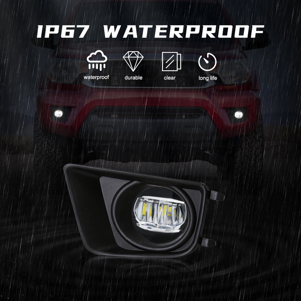 LED Fog Lights For Toyota Tacoma 2012 2013 2014 2015 DRL Daytime Running Lights Angel Eyes | AUTOKITSHOP