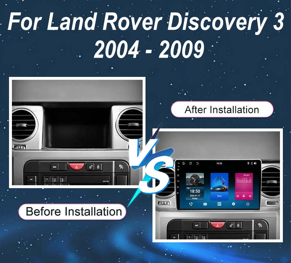 Car Android 16 GPS Navigation For Land Rover Discovery 3 2004 -2009 Auto Radio Stereo Mult